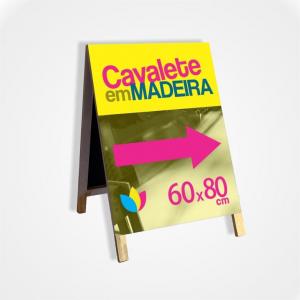 CAVALETE LONA 380GR MADEIRA  4X4  DOIS LADOS - DE ABRIR E FECHAR 