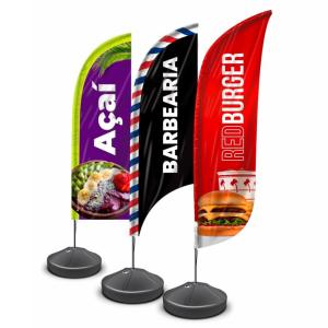 WIND BANNER - TECIDO OXFORD TECIDO OXFORD SUBLIMADO  4X4 (FRENTE E VERSO COLORIDO)  FORMATO VELA 